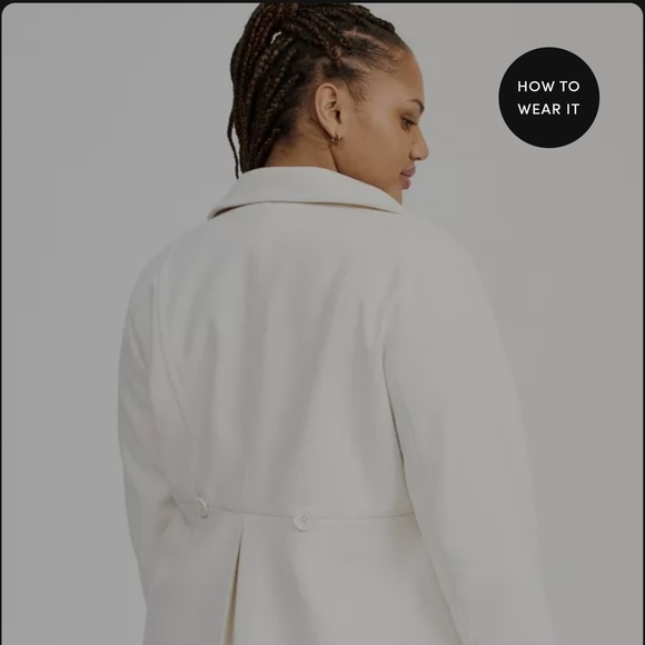 Torrid Ivory Double-Breasted Pea Coat - Picture 6 of 8